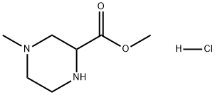 2-Piperazinecarboxylic acid, 4-methyl-, methyl ester, hydrochloride (1:1) Structure