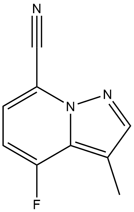 4-氟-3-甲基吡唑并[1,5-A]吡啶-7-腈, 2758498-21-2, 结构式