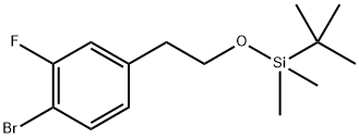 Benzene, 1-bromo-4-[2-[[(1,1-dimethylethyl)dimethylsilyl]oxy]ethyl]-2-fluoro- Structure