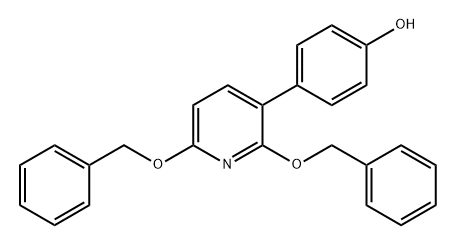 4-(2,6-双(苄氧基)吡啶-3-基)苯酚 结构式