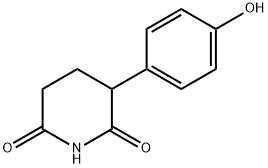 2,6-Piperidinedione, 3-(4-hydroxyphenyl)- Structure