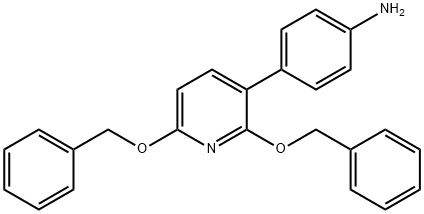 Benzenamine, 4-[2,6-bis(phenylmethoxy)-3-pyridinyl]- 结构式