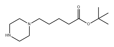 1-Piperazinepentanoic acid, 1,1-dimethylethyl ester 化学構造式