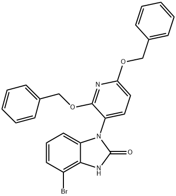 2H-Benzimidazol-2-one, 1-[2,6-bis(phenylmethoxy)-3-pyridinyl]-4-bromo-1,3-dihydro-|1-(2,6-双(苄氧基)吡啶-3-基)-4-溴-1,3-二氢-2H-苯并[D]咪唑-2-酮