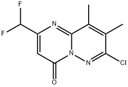 2758676-09-2 7-氯-2-(二氟甲基)-8,9-二甲基-4H-嘧啶并[1,2-B]哒嗪-4-酮