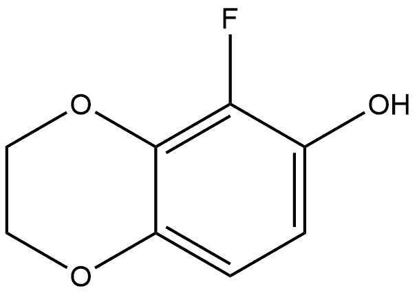 5-fluoro-2,3-dihydro-1,4-benzodioxin-6-ol Struktur