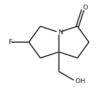 3H-Pyrrolizin-3-one, 6-fluorohexahydro-7a-(hydroxymethyl)- Struktur