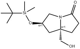 3H-Pyrrolizin-3-one, 6-[[(1,1-dimethylethyl)dimethylsilyl]oxy]hexahydro-7a-(hydroxymethyl)-, (6R,7aS)-rel-|REL-(6R,7AS)-6-((叔丁基二甲基甲硅烷基(氧基)-7A-(羟甲基)六氢-3H-吡咯烷-3-酮