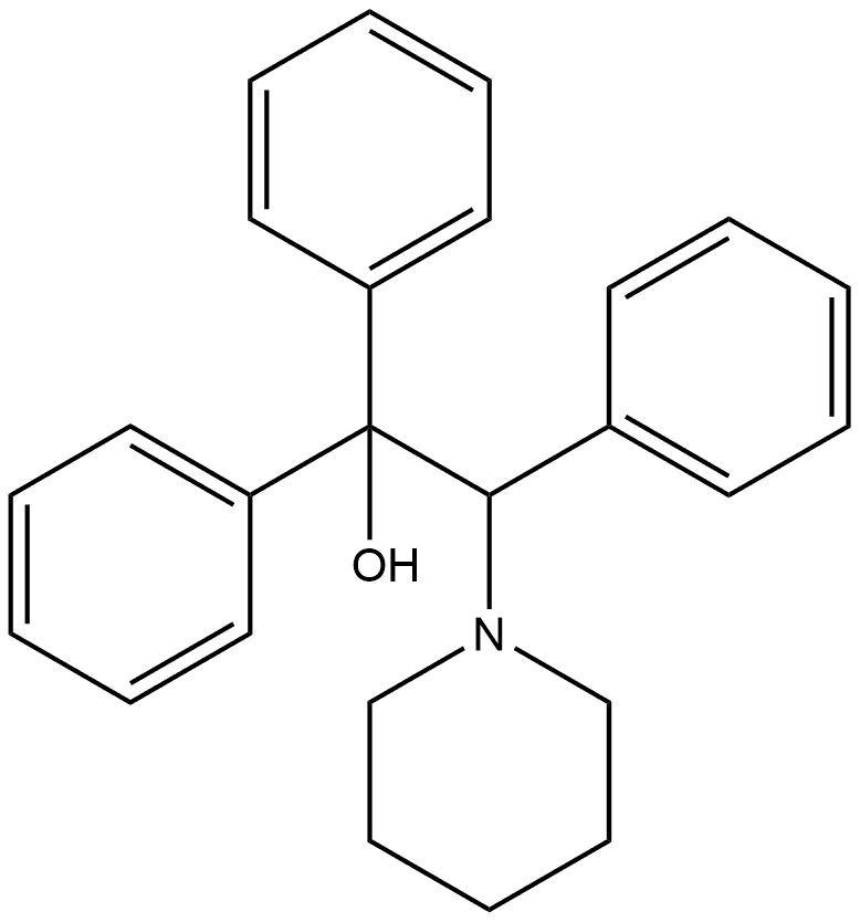 1-Piperidineethanol, α,α,β-triphenyl-,27590-64-3,结构式