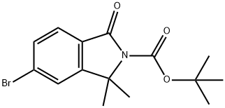 2H-Isoindole-2-carboxylic acid, 6-bromo-1,3-dihydro-1,1-dimethyl-3-oxo-, 1,1-dimethylethyl ester Struktur