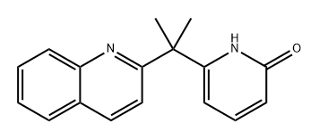 2(1H)-Pyridinone, 6-[1-methyl-1-(2-quinolinyl)ethyl]- 化学構造式