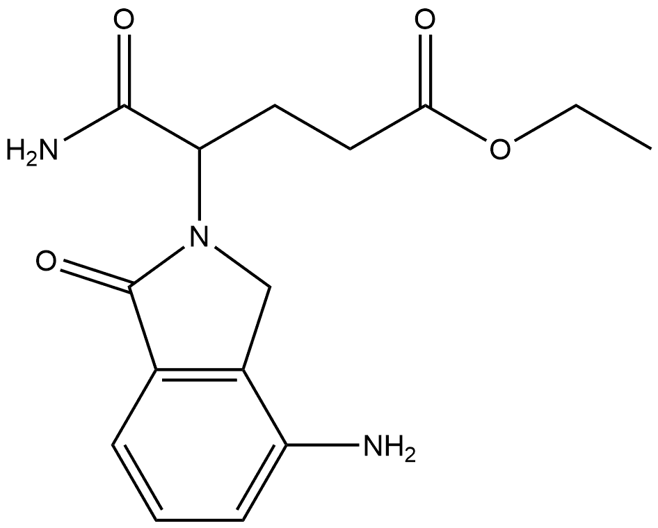 2H-Isoindole-2-butanoic acid, 4-amino-γ-(aminocarbonyl)-1,3-dihydro-1-oxo-, ethyl ester Structure