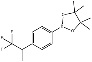 4,4,5,5-Tetramethyl-2-[4-(2,2,2-trifluoro-1-methylethyl)phenyl]-1,3,2-dioxaborolane Structure