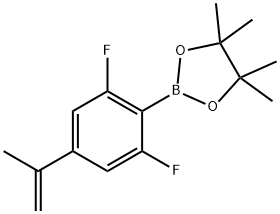 2-[2,6-Difluoro-4-(1-methylethenyl)phenyl]-4,4,5,5-tetramethyl-1,3,2-dioxaborolane Structure