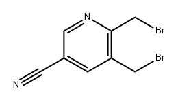 3-Pyridinecarbonitrile, 5,6-bis(bromomethyl)- Struktur