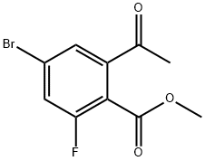 2-乙酰基-4-溴-6-氟苯甲酸甲酯,2759950-84-8,结构式