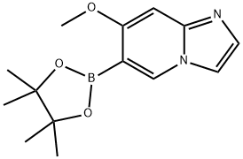 Imidazo[1,2-a]pyridine, 7-methoxy-6-(4,4,5,5-tetramethyl-1,3,2-dioxaborolan-2-yl)- Struktur