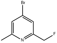 Pyridine, 4-bromo-2-(fluoromethyl)-6-methyl- Struktur