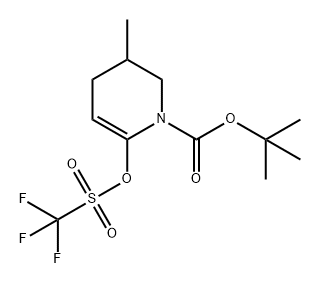 1(2H)-Pyridinecarboxylic acid, 3,4-dihydro-3-methyl-6-[[(trifluoromethyl)sulfonyl]oxy]-, 1,1-dimethylethyl ester Structure