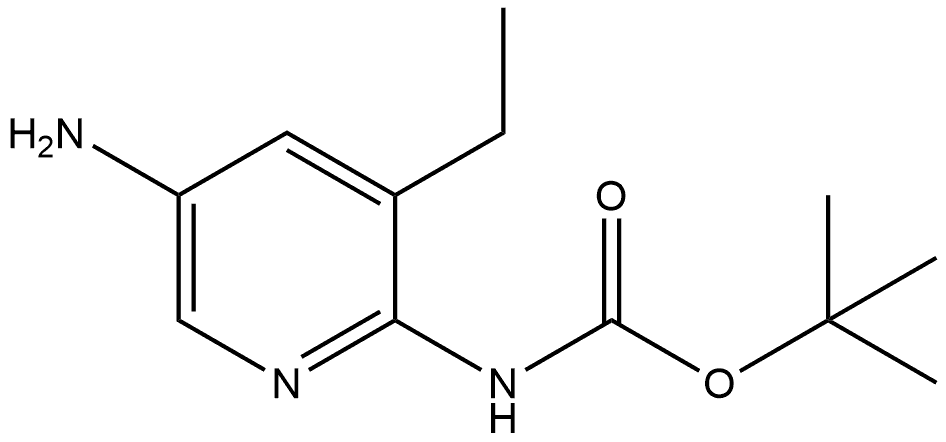 tert-Butyl (5-amino-3-ethylpyridin-2-yl)carbamate Structure