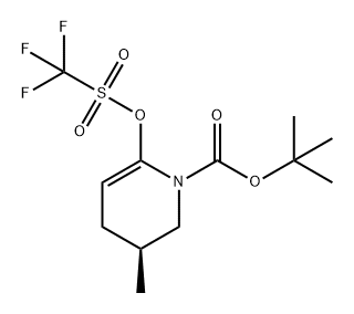 (S)-3-甲基-6-(((三氟甲基)磺酰基)氧基)-3,4-二氢吡啶-1(2H)-羧酸叔丁酯,2760490-86-4,结构式
