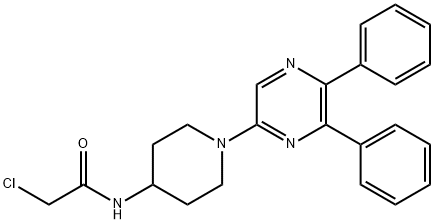 2-Chloro-N-[1-(5,6-diphenyl-2-pyrazinyl)-4-piperidinyl]acetamide Structure