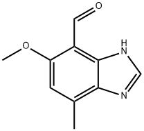6-甲氧基-4-甲基1H-苯并[D]咪唑-7-甲醛 结构式