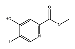 2-Pyridinecarboxylic acid, 4-hydroxy-5-iodo-, methyl ester Structure