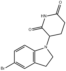3-(5-Bromo-2,3-dihydro-1H-indol-1-yl)-2,6-piperidinedione|3-(5-溴吲哚啉-1-基)哌啶-2,6-二酮