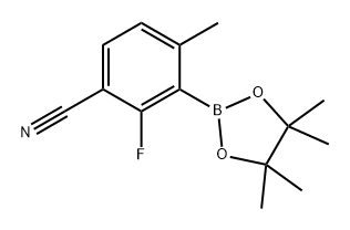 Benzonitrile, 2-fluoro-4-methyl-3-(4,4,5,5-tetramethyl-1,3,2-dioxaborolan-2-yl)- 化学構造式