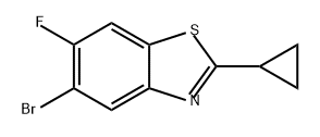 Benzothiazole, 5-bromo-2-cyclopropyl-6-fluoro- 化学構造式
