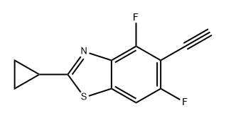 Benzothiazole, 2-cyclopropyl-5-ethynyl-4,6-difluoro- Structure