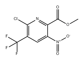 6-氯-3-硝基-5-(三氟甲基)吡啶甲酸甲酯 结构式