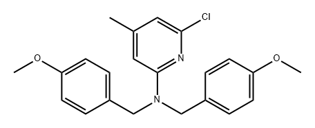 2-Pyridinamine, 6-chloro-N,N-bis[(4-methoxyphenyl)methyl]-4-methyl- 化学構造式
