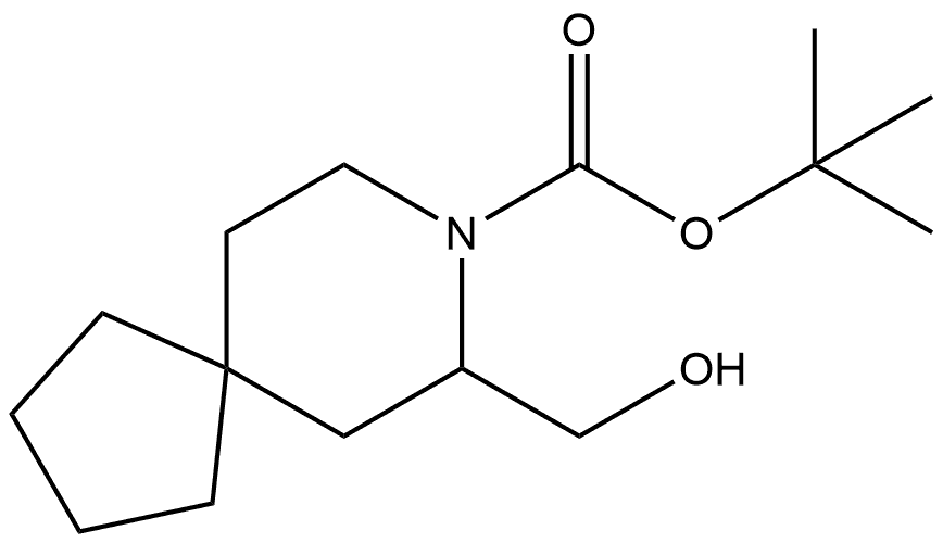 tert-Butyl 7-(hydroxymethyl)-8-azaspiro[4.5]decane-8-carboxylate Structure