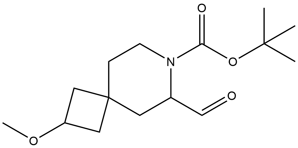 tert-Butyl 6-formyl-2-methoxy-7-azaspiro[3.5]nonane-7-carboxylate Structure