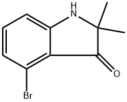 3H-Indol-3-one, 4-bromo-1,2-dihydro-2,2-dimethyl- Struktur