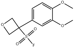 3-(3,4-二甲氧基苯基)氧杂环丁烷-3-磺酰氟, 2761834-03-9, 结构式