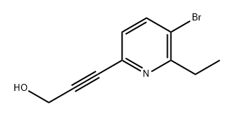 2-Propyn-1-ol, 3-(5-bromo-6-ethyl-2-pyridinyl)- Structure