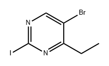 Pyrimidine, 5-bromo-4-ethyl-2-iodo- 化学構造式