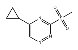 1,2,4-Triazine, 5-cyclopropyl-3-(methylsulfonyl)- Structure