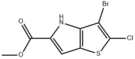 3-溴-2-氯-4H-噻吩并[3,2-B]吡咯-5-羧酸甲酯,2762075-18-1,结构式