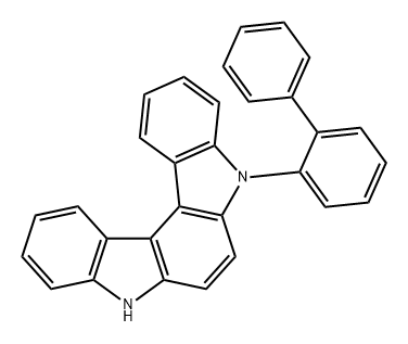Indolo[2,3-c]carbazole, 5-[1,1'-biphenyl]-2-yl-5,8-dihydro- Structure