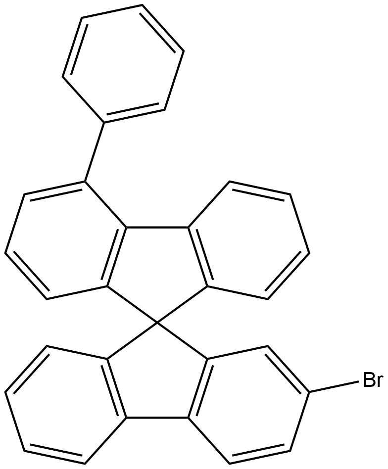 2-Bromo-4′-phenyl-9,9′-spirobi[9H-fluorene] Structure