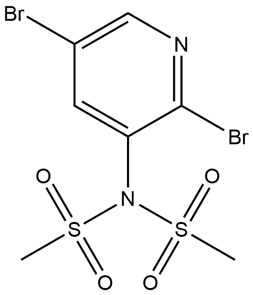 N-(2,5-Dibromopyridin-3-yl)-N-(methylsulfonyl)methanesulfonamide Structure