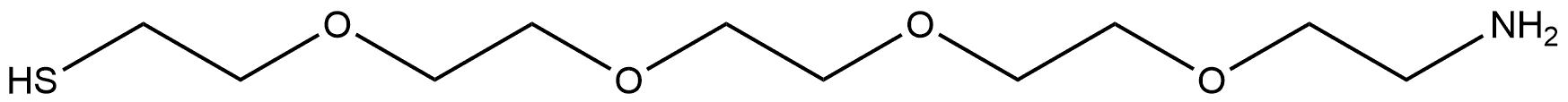 Thiol-PEG4-NH2 化学構造式
