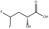 Butanoic acid, 4,4-difluoro-2-hydroxy-, (2R)- Struktur