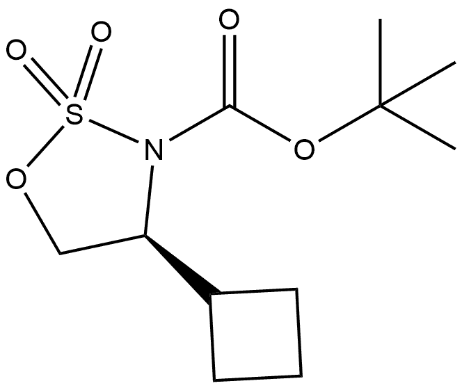tert-Butyl (S)-4-cyclobutyl-1,2,3-oxathiazolidine-3-carboxylate 2,2-dioxide Structure