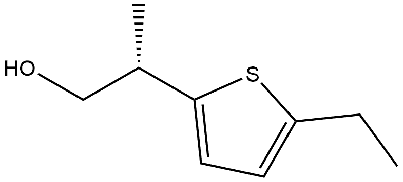 2-Thiopheneethanol, 5-ethyl-β-methyl-, (βS)- Structure