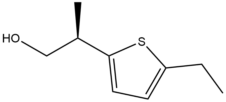 2-Thiopheneethanol, 5-ethyl-β-methyl-, (βR)- Structure